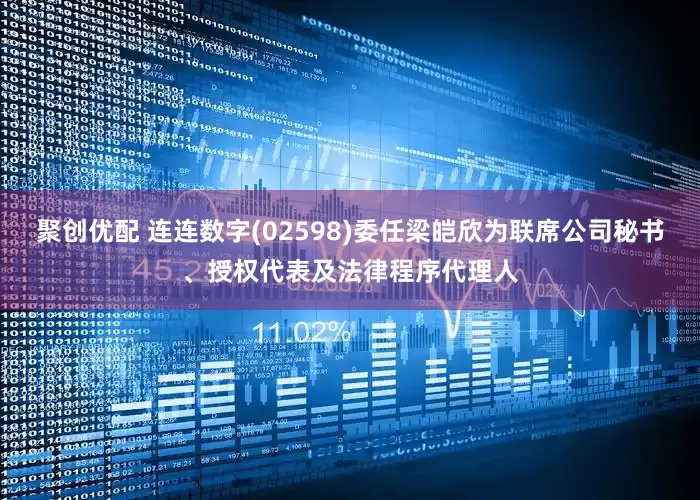 聚创优配 连连数字(02598)委任梁皑欣为联席公司秘书、授权代表及法律程序代理人