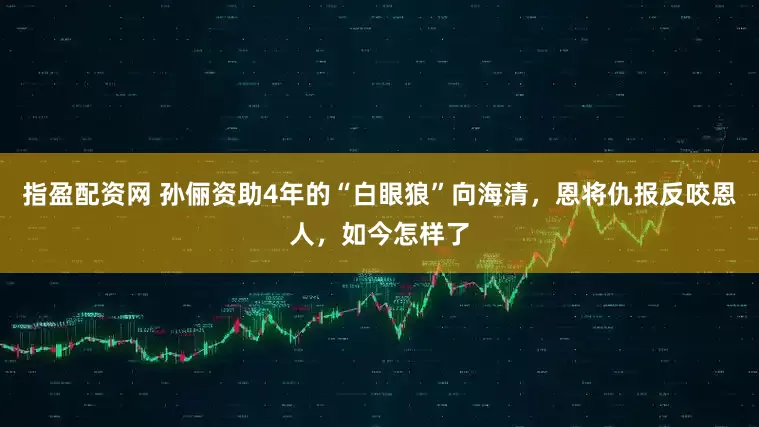 指盈配资网 孙俪资助4年的“白眼狼”向海清，恩将仇报反咬恩人，如今怎样了