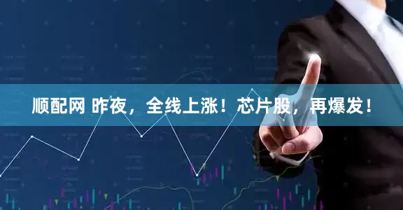 顺配网 昨夜，全线上涨！芯片股，再爆发！